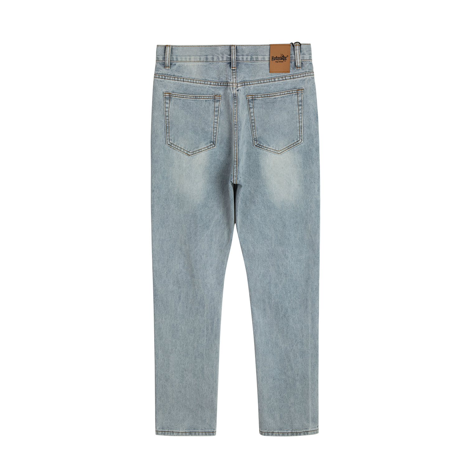 Men's Clothing high street loose Parisian style RO style distressed straight leg ripped cat whisker jeans overalls_voghion.com