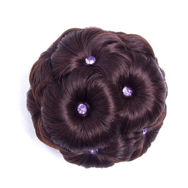 Peluca de pelo bolsa de pan cabeza flor brote accesorios para el cabello agarre nueve flor bola cabeza pelo rizador de pelo rizado bolsa de cinco colores anillo de pelo