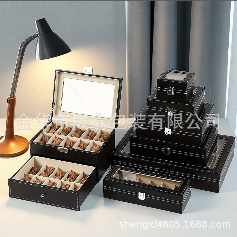 In-Stock Collectible Walnut Storage Box, Lion Head Walnut Storage and Display Box, Crystal Bracelet Jewelry Storage Box