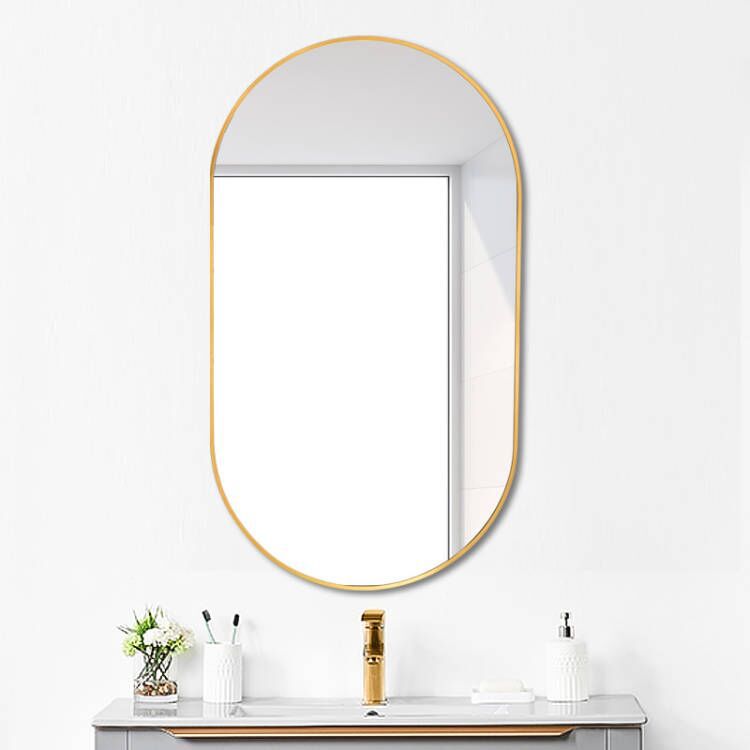 Oval Bathroom Mirror for Washroom Wall-Mounted Vanity Mirror Toilet Bathroom Sink Wall-Mounted Mirror