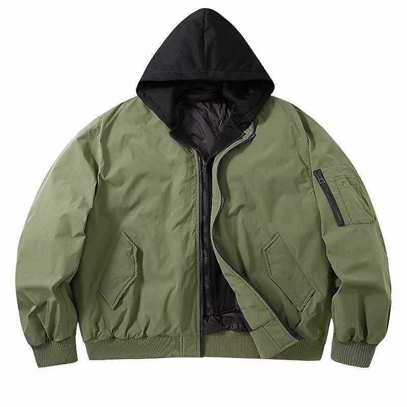 American-Style Faux Two-Piece Winter Jacket for Men, Hooded down Jacket, Men's 2025 New Coat, Men's 90% down Short Style, Cross-Border Warranty