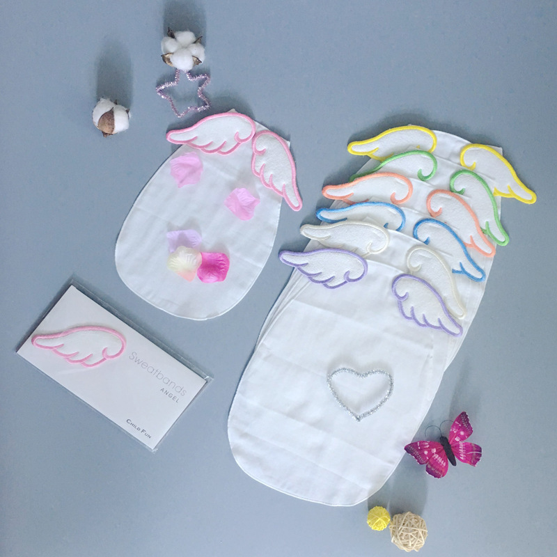 厂家直销四层纱布天使吸汗巾儿童隔汗巾宝宝纯棉垫背巾春夏