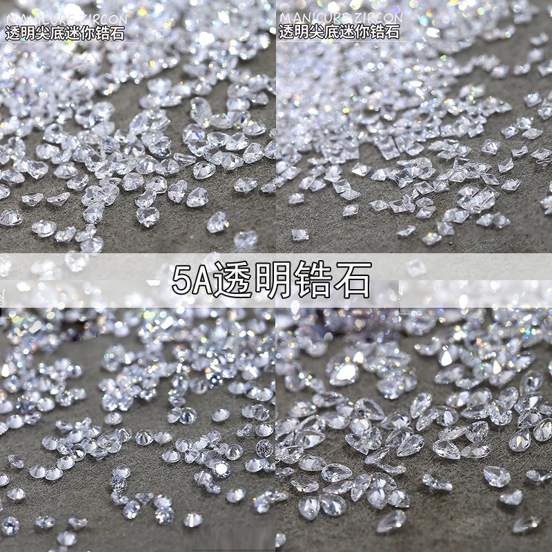 Mini Transparent 5A Naked Zirconium Nail Diamond Net Red Flash high quality Pointed Special-Shaped Diamond Heart Horse Eye Nail Diamond Mini Transparent 5A Naked Zirconium Nail Diamond Net Red Flash high quality Pointed Special-Shaped Diamond Heart Horse Eye Nail Diamond