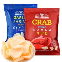 韩国进口零食 FINUTE趣莱福蒜味虾片240g膨化网红零食大礼包批發