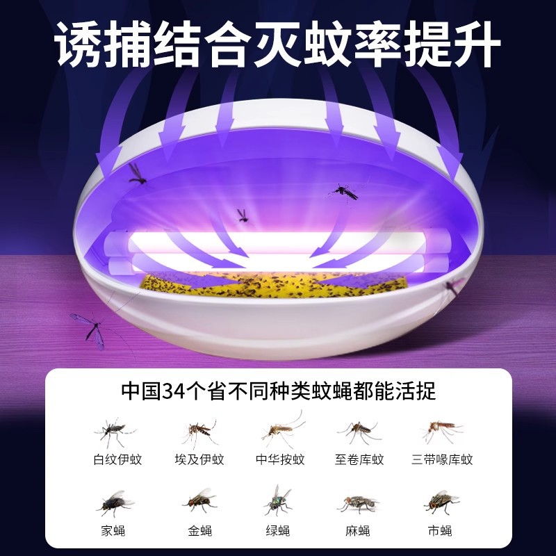 Mosquito Killer Lamp Fly Trap Indoor Home Restaurant Hotel Mosquito Repellent Artifact Electric Mosquito Catching Catering