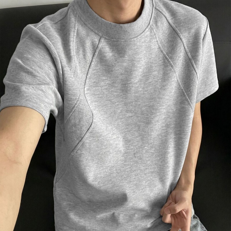 Wholesale American-Style Heavyweight Boxy Regular Shoulder Short-Sleeve Men's Summer 2026 New Cleanfit Half-Sleeve Men's Clothing Wholesale American-Style Heavyweight Boxy Regular Shoulder Short-Sleeve Men's Summer 2026 New Cleanfit Half-Sleeve Men's Clothing