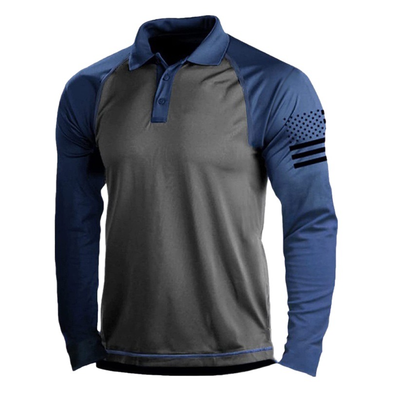 Jersey transfronterizo color a juego casual deportes impresión 3D retro streetwear sudadera camisa de manga larga Comercio exterior ropa de hombre