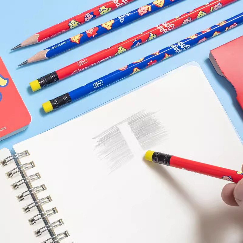 Ma Ke Yuan Tian Zhi conjunto-nombre lápiz traje japonés dibujos animados borde transparente bolsa de almacenamiento lindo estudiante niños HB madera