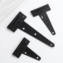 T型合页三角型铰链门窗配件篱笆栅栏护栏花园门折叶镀黑色漆折页