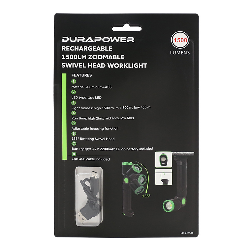 26 New Models of Rotating Work Lights, Rechargeable 1500Lm Rotating Car Repair Lights, Led Emergency Lighting Auto Repair Lights