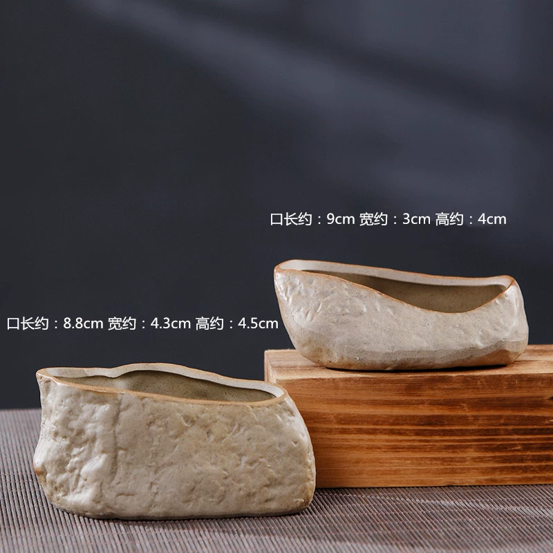 Грубая не глазурованная глина, керамический горшок для суккулента, простой креативный цветочный горшок для комнатных растений, комплект для посадки