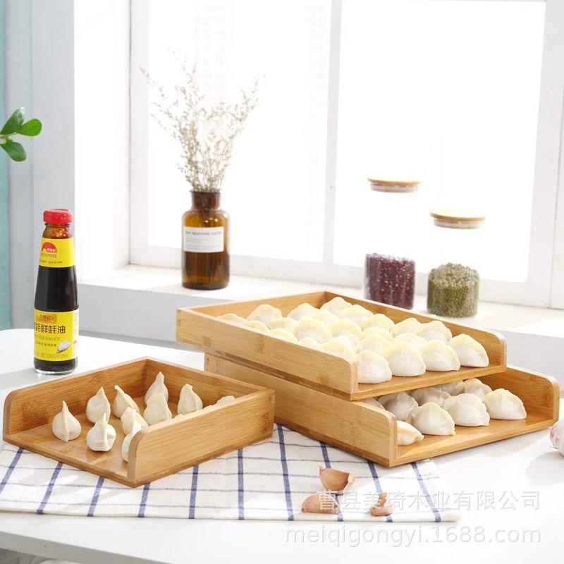 Деревянный поднос для хранения пельменей, деревянный поднос для ресторана, горячий горшок, жареные пельмени, поднос для булочек на пару, кухонный поднос для пельменей