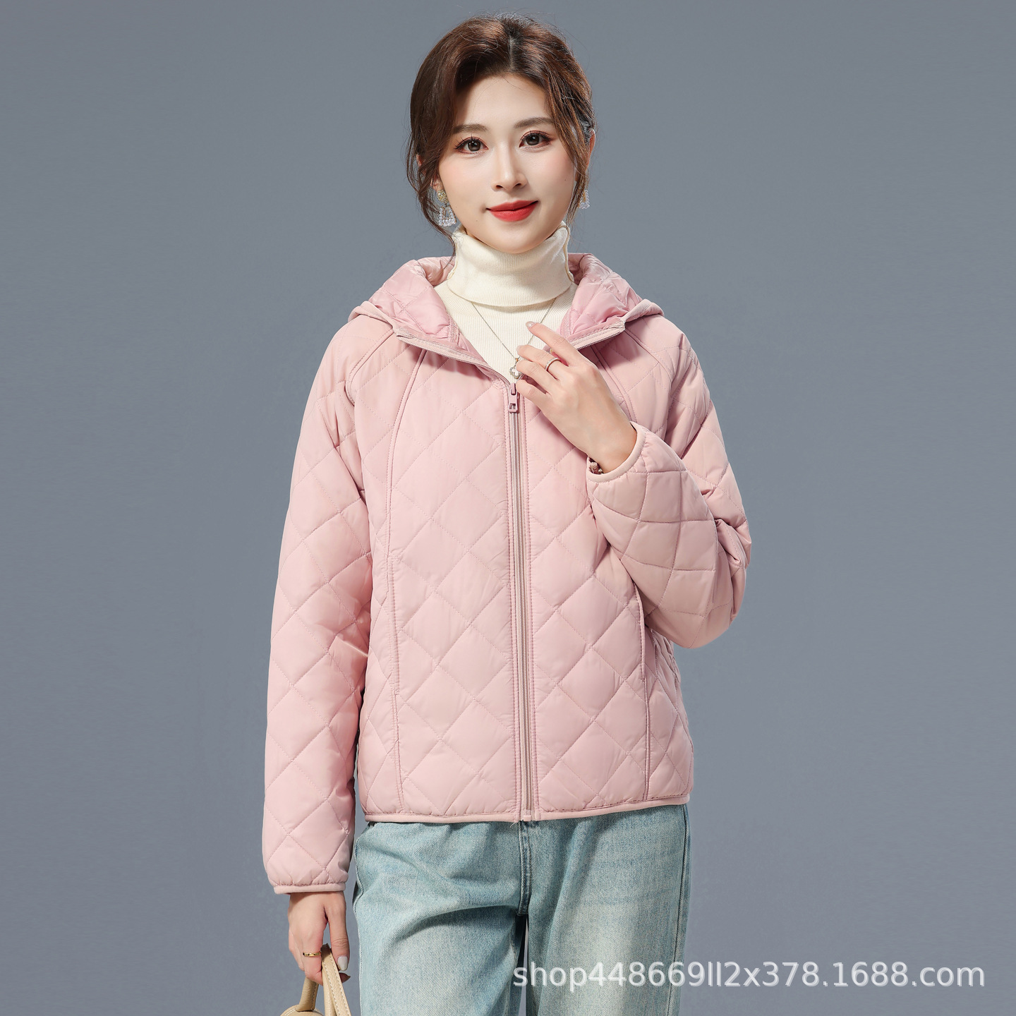 핑크/후드 재킷