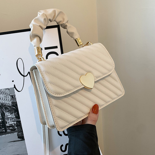 Popular embroidery texture bag women's bag  new commuter rhombus simple single shoulder crossbody bag hand small square bag