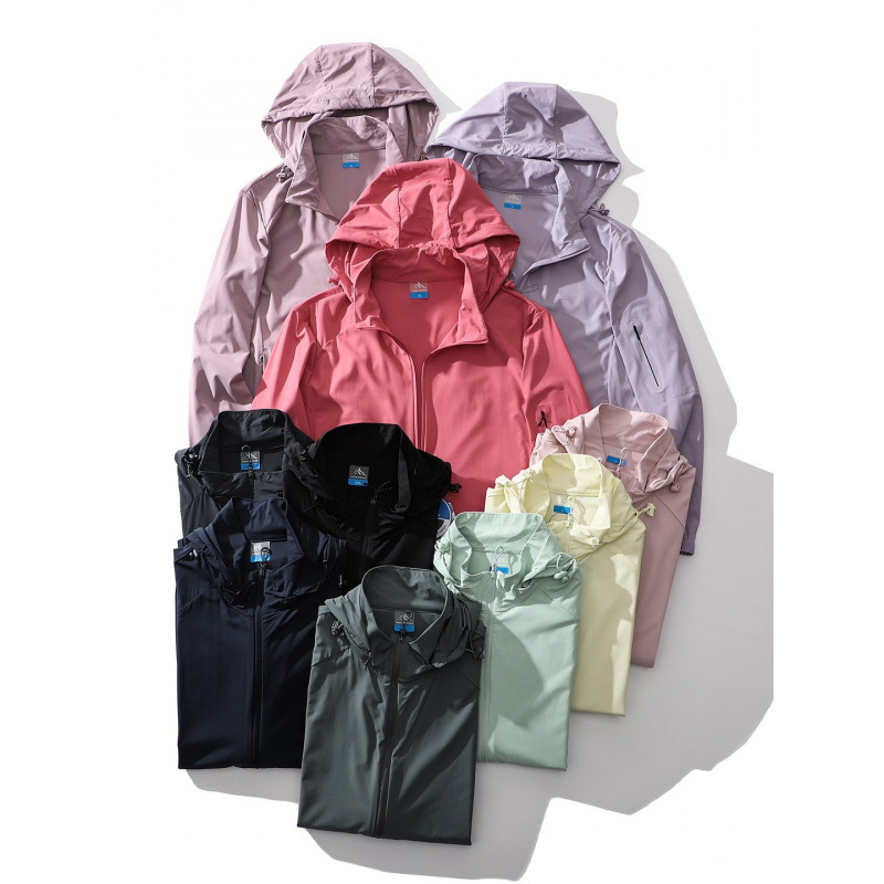 Summer 50+ Ice Silk Outdoor Lightweight Couple's Style Uv Protection Sun Protection Skin Jacket, Breathable, Comfortable and Cool