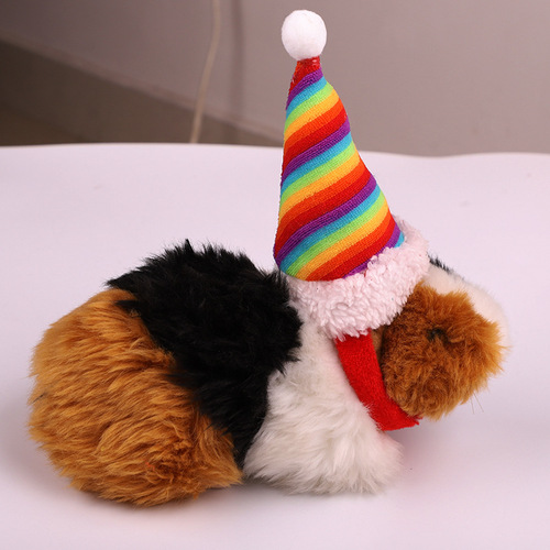 Dutch rabbit, dragon cat, hedgehog, pet, hat, small pet cute Christmas hat, funny transformation costume