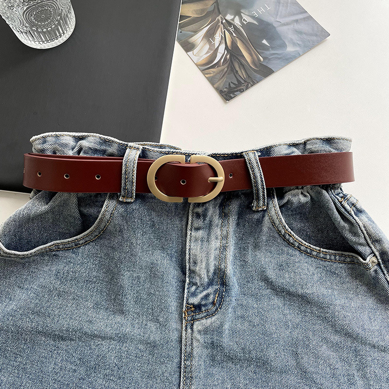 Nuevo estilo coreano de moda personalizada hebilla de la correa de las mujeres elegante vestido de todos los partidos traje cinturón negro