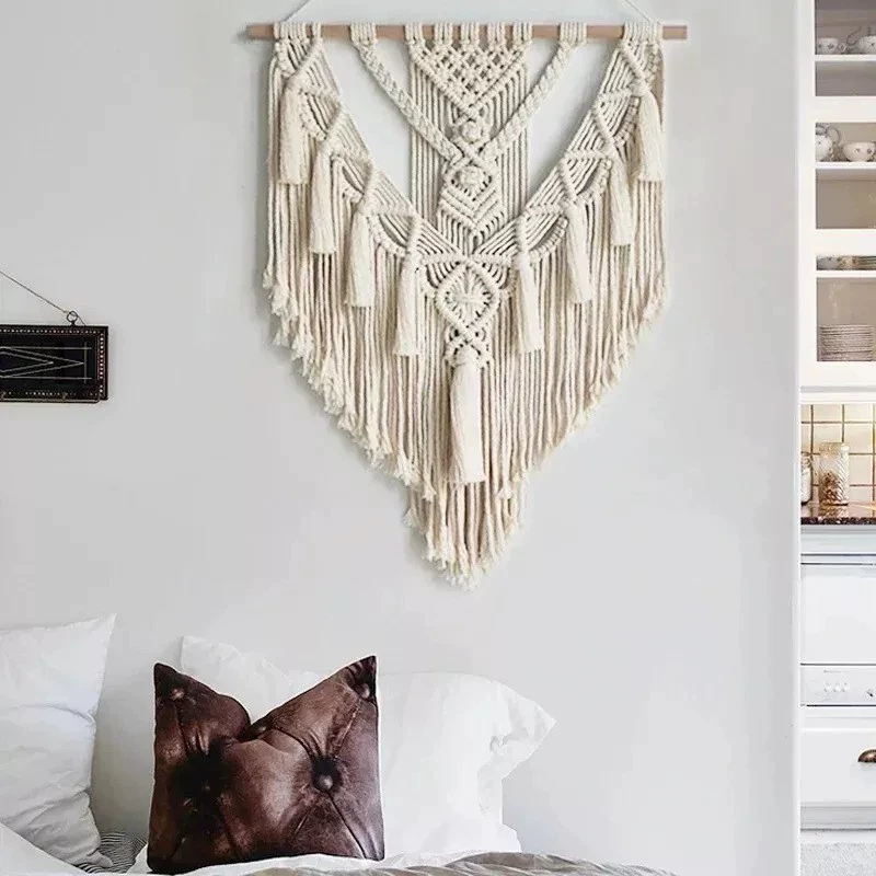 Гобеленовая вышивка для кровати, diy, стиль бохо