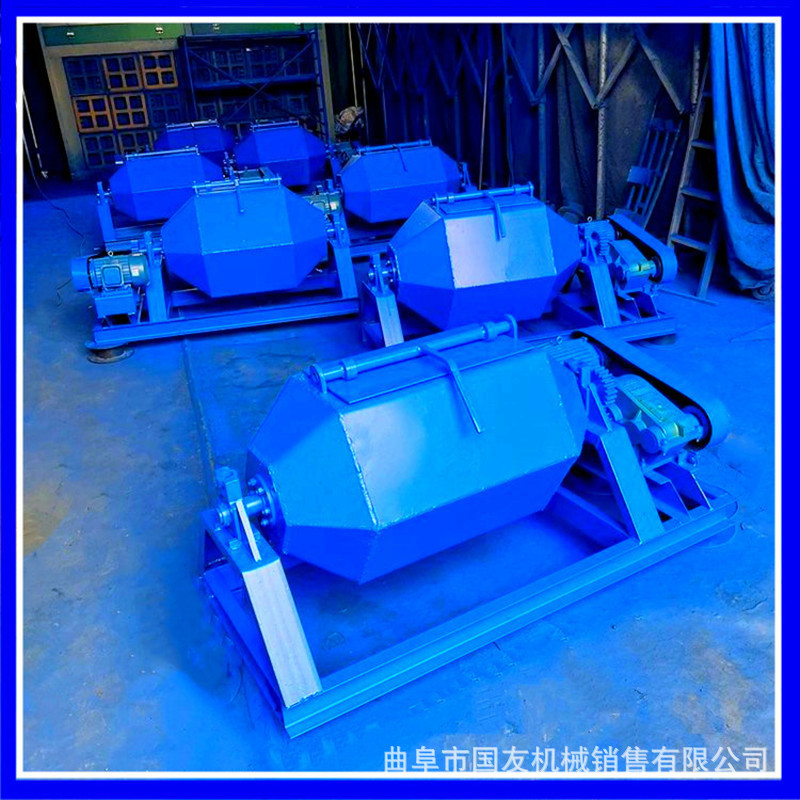 国友六角滚筒式除锈机 割铁件去焊渣打磨机器 鹅卵石去棱角研磨机