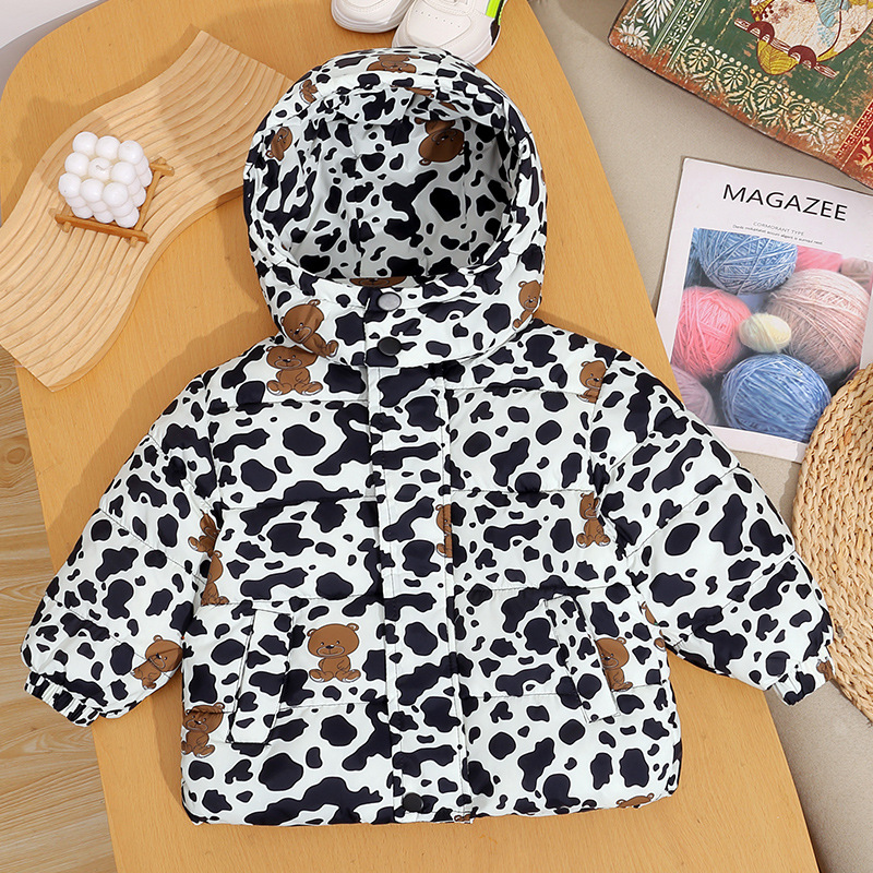 Chaqueta de algodón de plumón para niños de Amazon más chaqueta de invierno de terciopelo para niños 2022 nueva chaqueta de algodón para bebés y niños