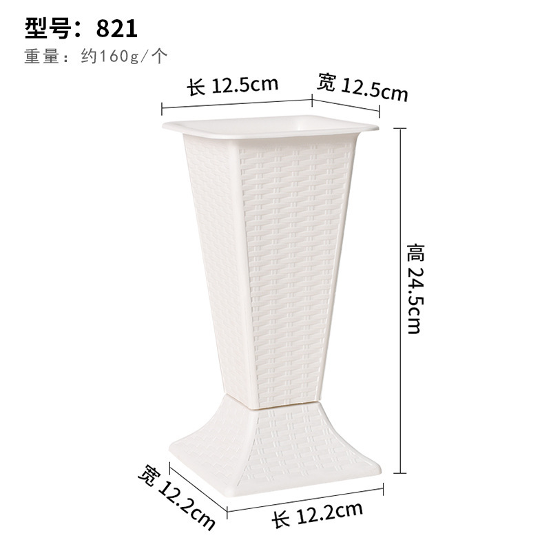 プラスチック植木鉢ヨーロッパスタイル肥厚白緑大根鉢植え蘭胡蝶蘭バルコニーガーデニング水耕植木鉢|undefined