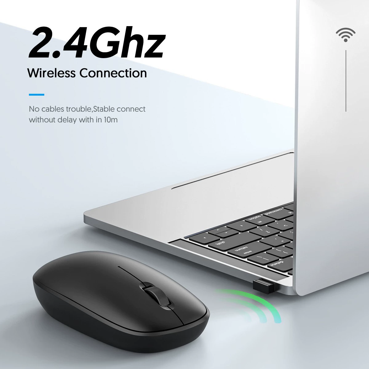 Фабричная модель T9 беспроводная 2.4G оптическая мышь с тремя клавишами, чувствительная, тихая для офиса и бизнеса