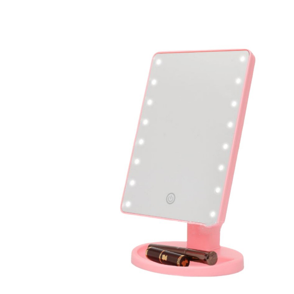 22 luces 16 luces LED espejo de maquillaje sensor táctil con luz espejo de tocador giratorio USB recargable espejo de maquillaje enchufable