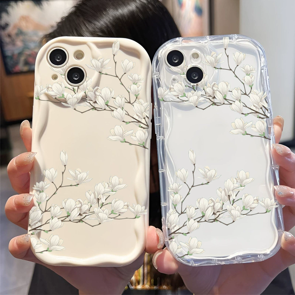 Чехол для телефона Apple iPhone 16 — дизайн белого нефрита орхидеи, прозрачная ударопрочная оболочка