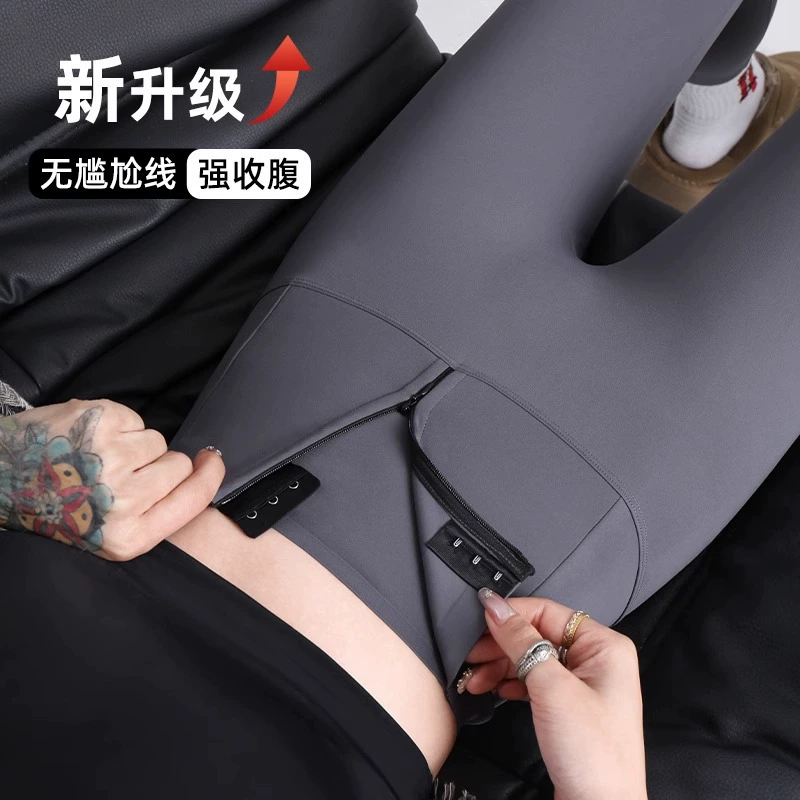 Брюки-лосины женские на молнии, утепленные, с высокой талией, подтягивающие бедра, для йоги, тонкие, в стиле «барби», больших размеров, весна-осень-зима 2025.