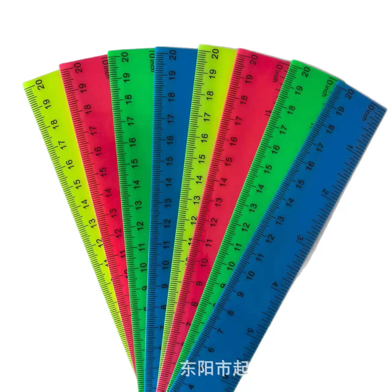 20厘米彩色实色直尺15cm30cm尺子加工定制塑料尺直尺文具套装
