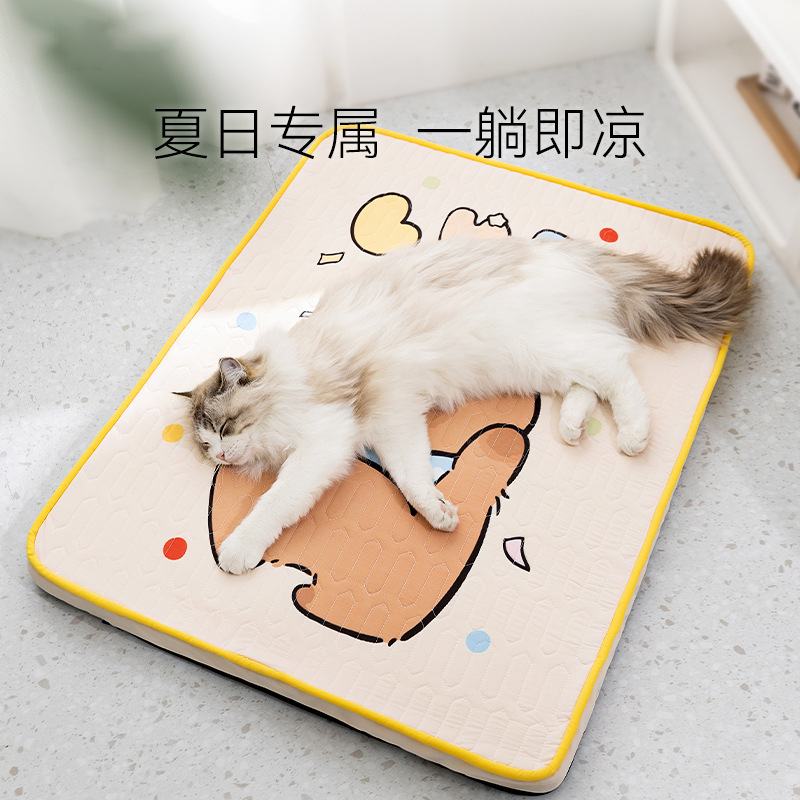 Primavera y verano para gatos refrigeración estera de látex de dibujos animados para perros verano para dormir estera de perros perros