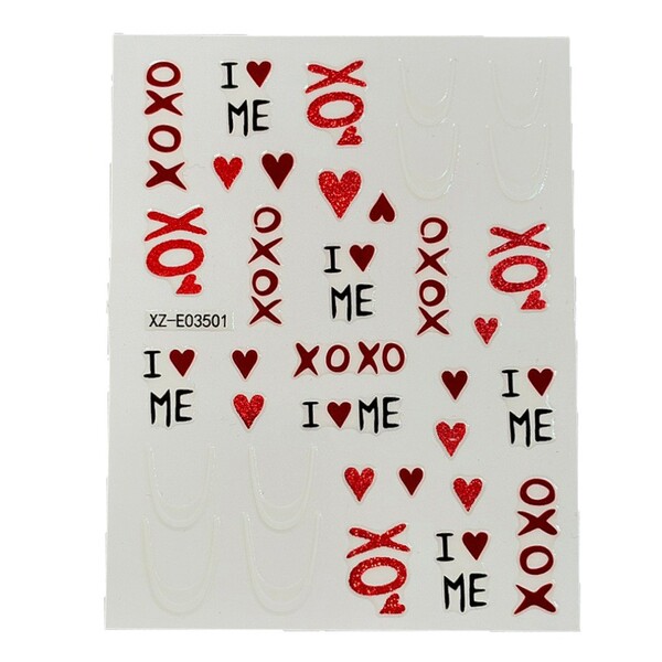 nail stickers for St. Valentine's Day