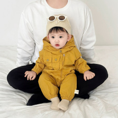 ニューディザインのベビー服、男の子用春服、春秋用満月ロンパース、新生児用ワンピース、お出かけ用抱っこ服