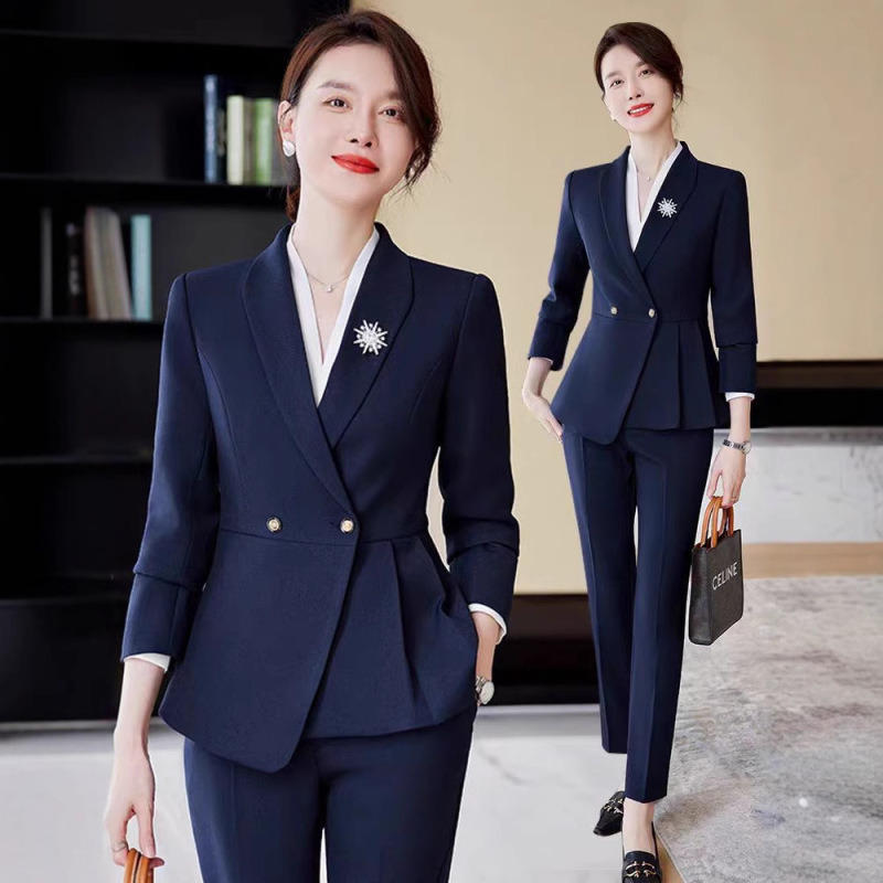 Professional Suit suit Female Spring and Autumn Hotel Workwear Temperament Able Reception Beauty Salon Jewelry Store Work Clothes
