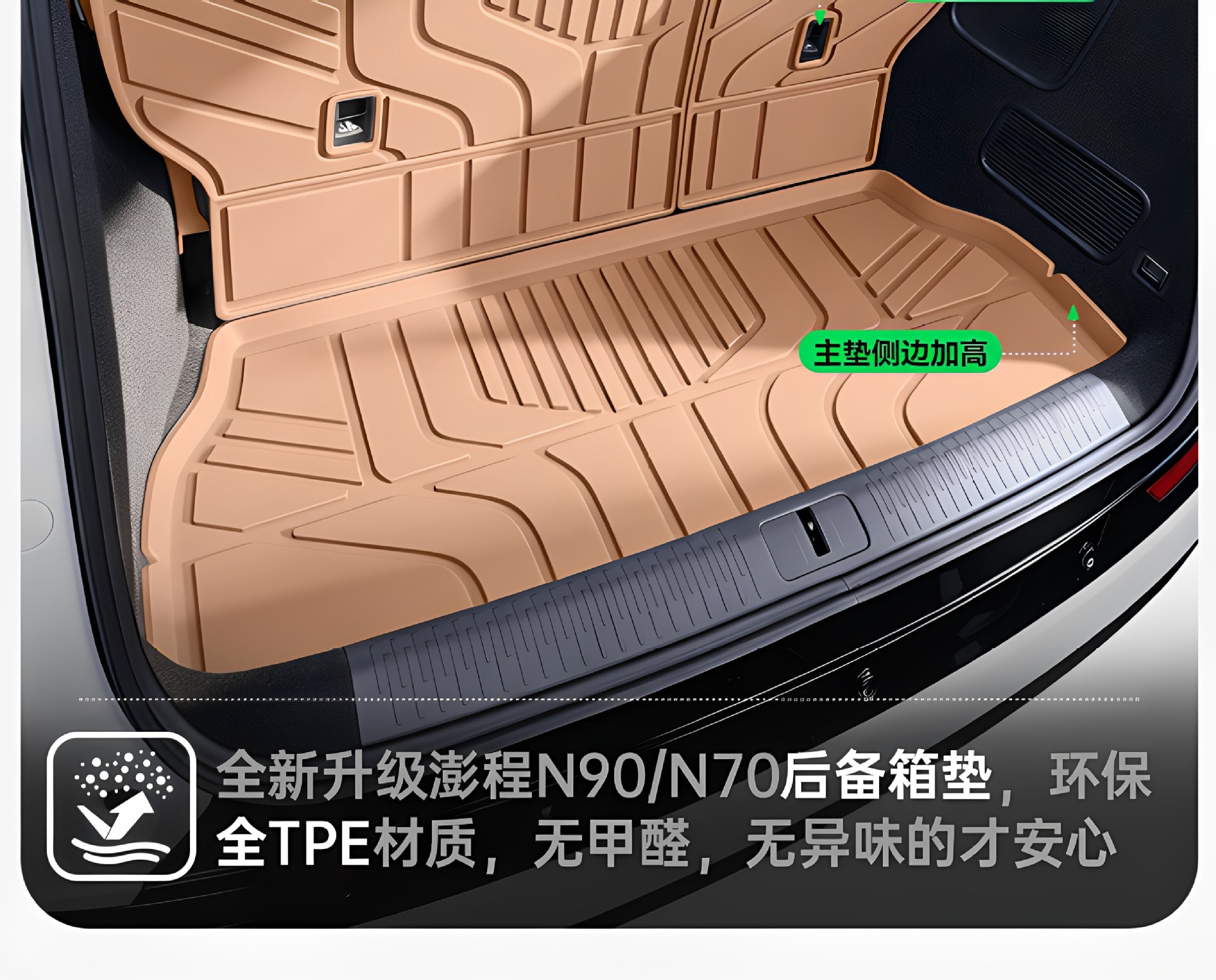 Suitable for Xiaomi Pengcheng N90/N70, TPE26 trunk mat, a comprehensive collection of interior decoration accessories and floor mats