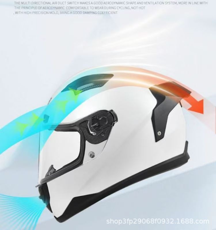 Gsb-371 Motorcycle Helmet with a Versatile High-Profile Helmet Body, Reserved Headphone Slot, Sturdy Abs Helmet Body, Suitable for All Seasons, Unisex