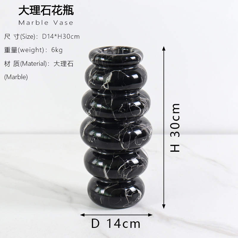 Modern organic marble decorations, light luxury style