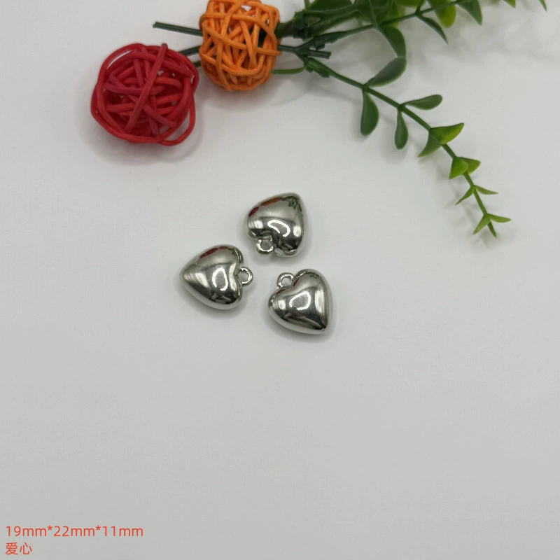 Pendant heart-shaped, necklace and bracelet, accessory heart shaped, plastic accessories, DIY