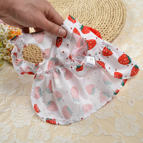 Small Dog Floral Princess Dress Cat  Spring Teddy New Pet Cute Dog Dress Summer Thin Style