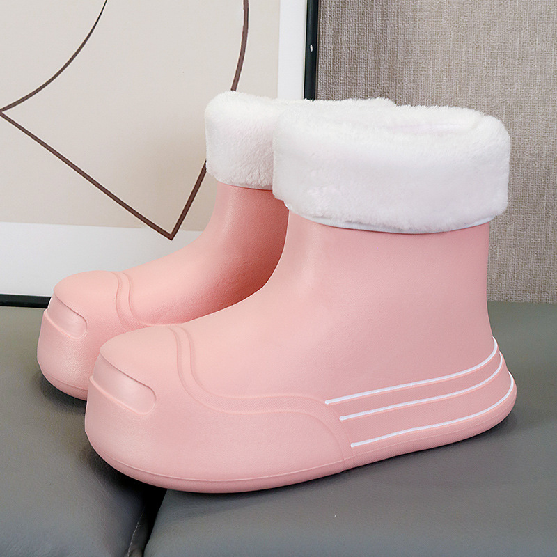 H008 한국 장화-핑크 (기모)