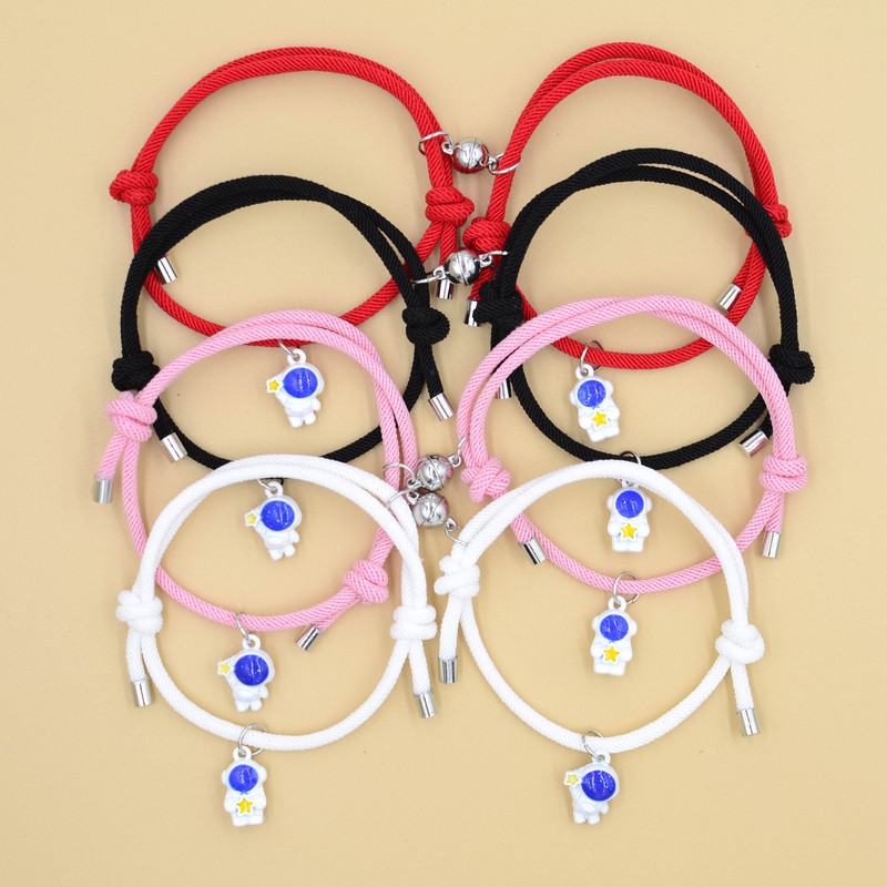 Astronaut Couple Bracelet A Pair of Milan Line Student's Affirmations Toyale Couple's Commemorative Bracelet Commemorative Gift Chain