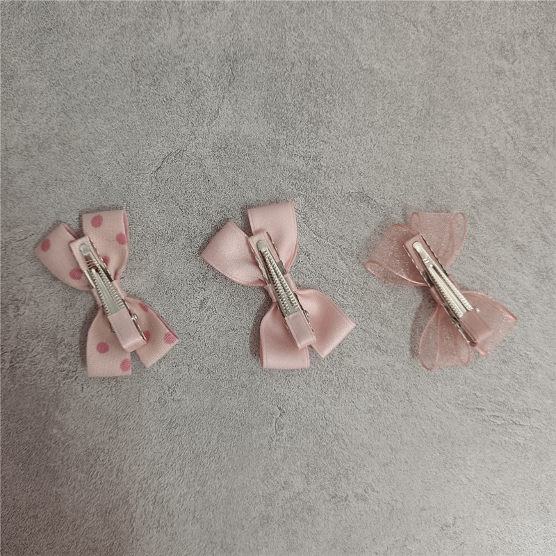 Kid'S Cute Bow Knot Silk Yarn Hair Clip display picture 1