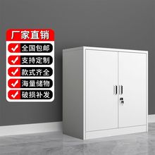 分下节矮柜钢制铁皮柜办公室财务收纳带文件柜资料柜家用阳台柜子