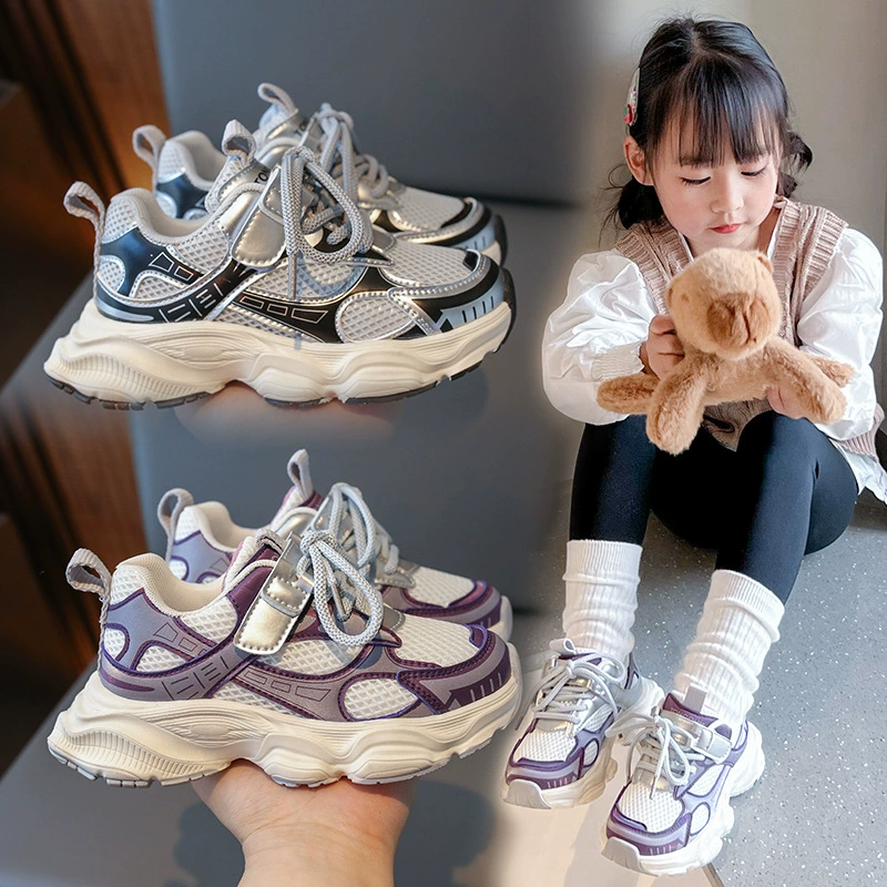 Детская спортивная обувь, нескользящая дышащая универсальная модная обувь, тренд сезона, для подростков, мягкая подошва, для бега
