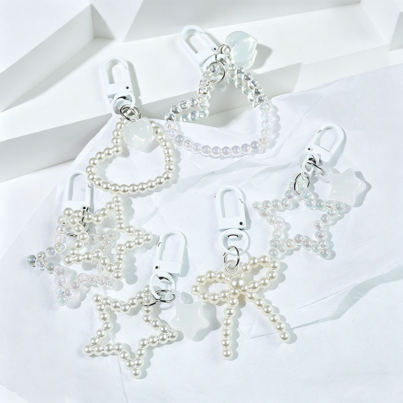 New Creative And Personalized Pearl Bow Pendant For Bags, Phone Cases,...