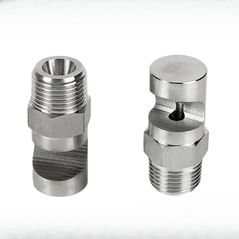 不锈钢K型偏转广角扇形喷嘴工业降温除尘消防高压清洗水幕侧喷头