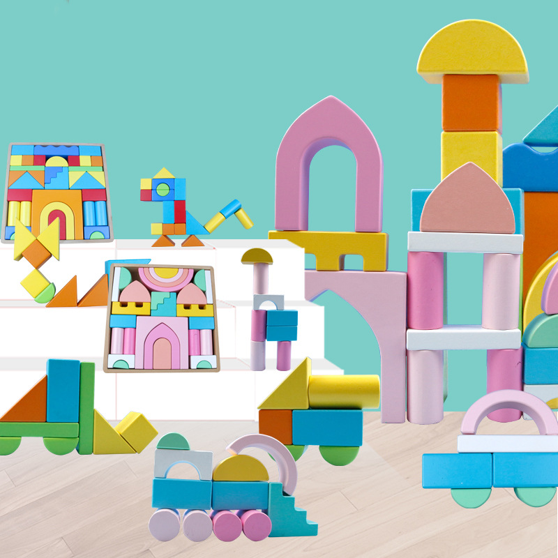 Children's Color Castle Rainbow Building Blocks Building Educational Aids Intellectual Development Imagination Thinking Training Toys