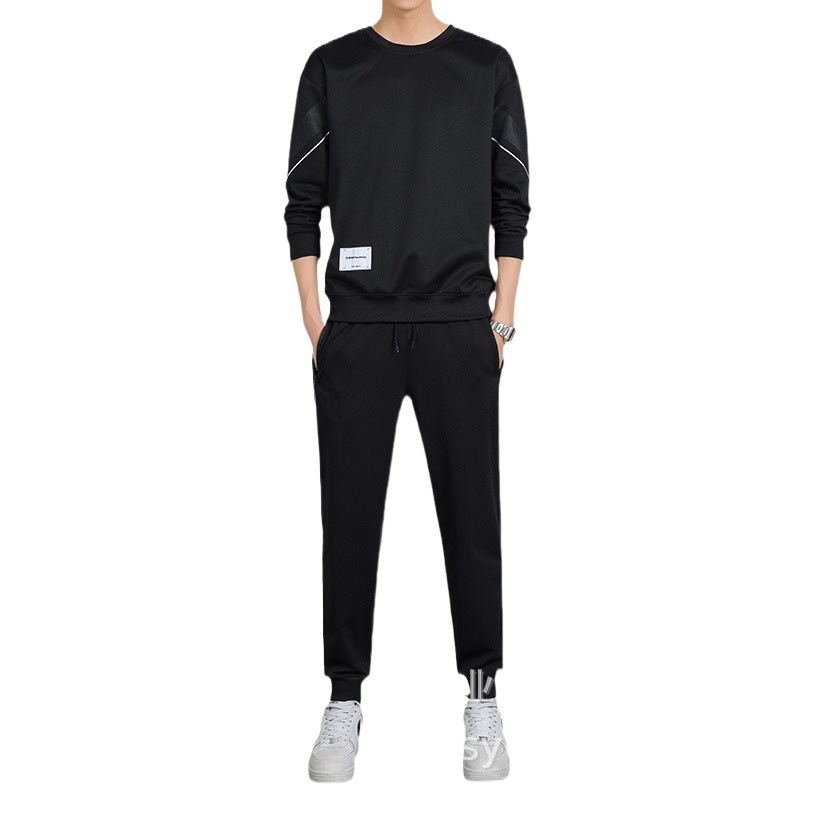 Nuevo conjunto de sudadera para otoño e invierno, conjunto deportivo de dos piezas estilo coreano, moderno, casual, versátil, corte ajustado y ligero lujo