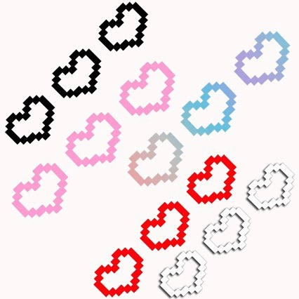 Мозаика в форме сердца пиксельное сердце автомобильные наклейки украшения окна водонепроницаемые наклейки мотоциклетные наклейки для ноутбука