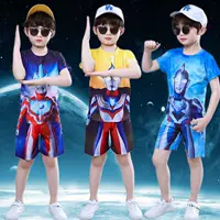 Одежда Ultraman, летняя одежда для мальчиков, детские костюмы, новинка 2022 года, летние футболки с короткими рукавами для мальчиков, модная детская одежда, тренд